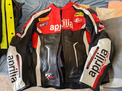 Neue lederjacke von aprilia - lederjacke,